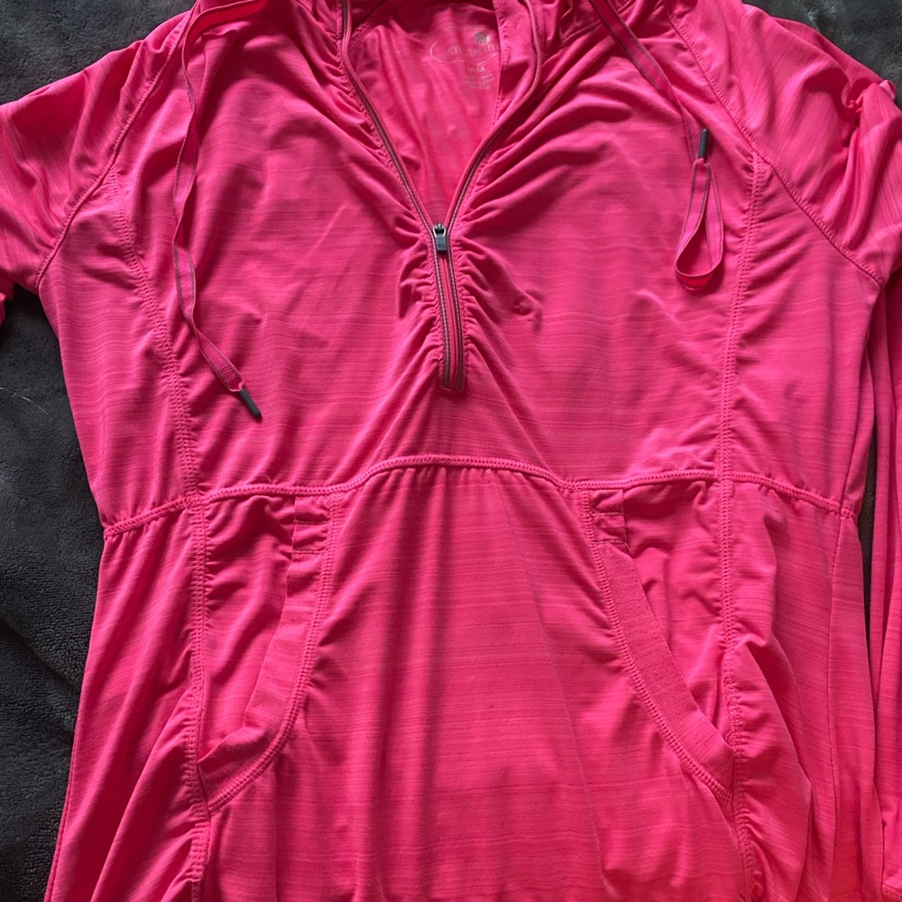 Hot pink quarter zip size medium hot pink